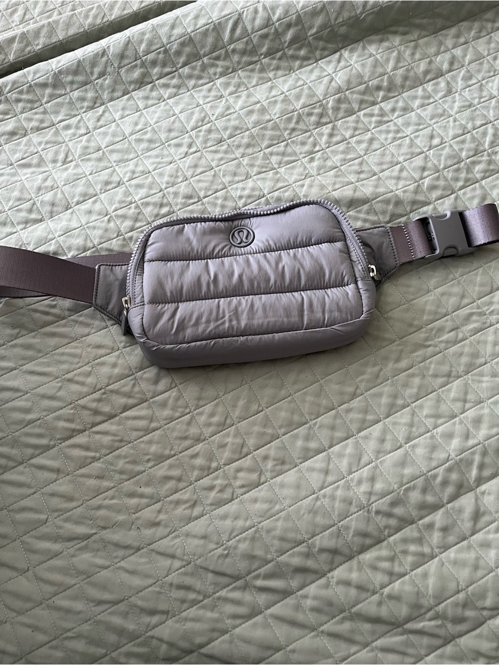 lululemon athletica Light Gray Quilted Belt Bag
